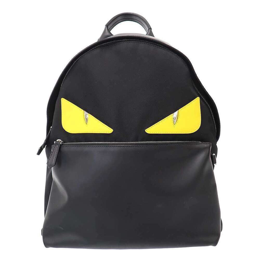 FENDI Monster Bag Bugs Leather Backpack Black